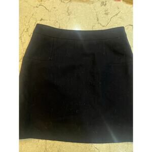 J. Crew Navy Wool Mini Skirt